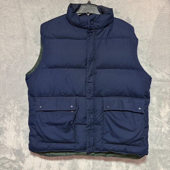 VTG Eddie Bauer Jacket Mens XXL Tall Goose Down Puffer Vest Full Zip 80'S - Picture 1 of 10